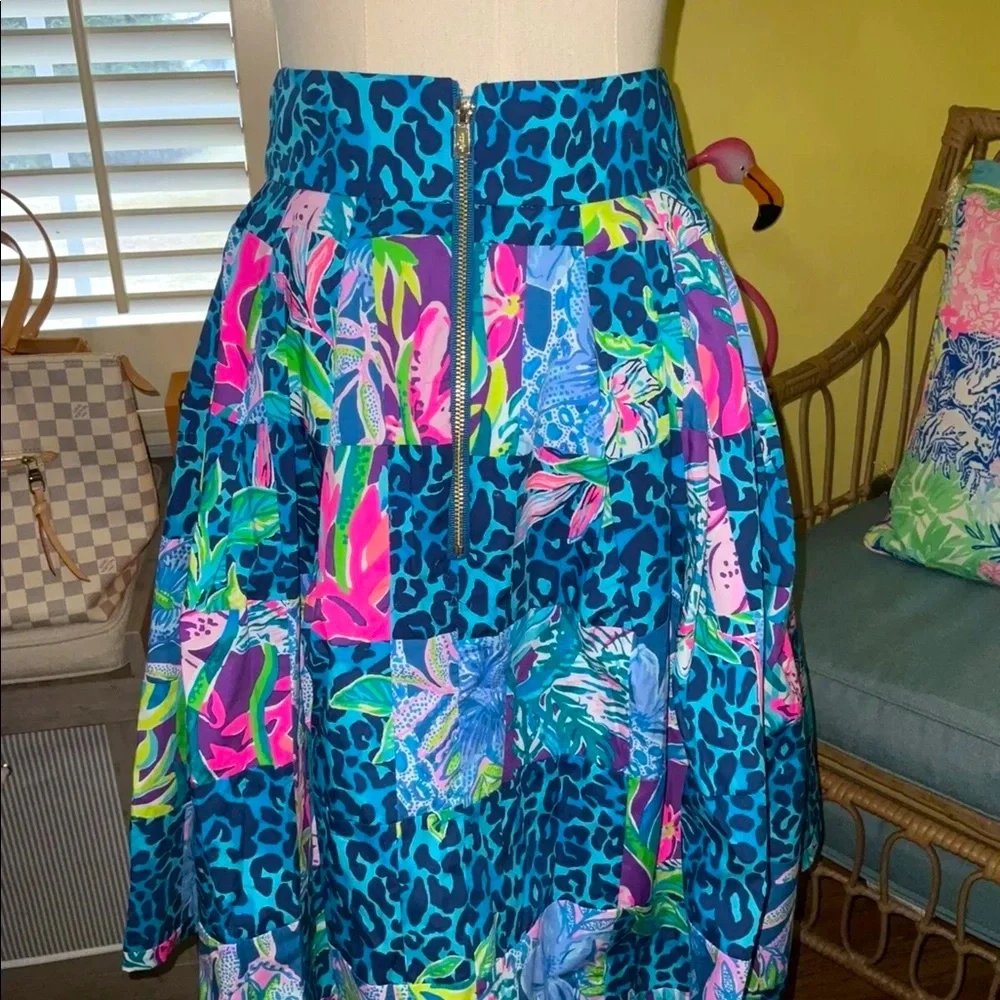 Lilly Pulitzer NWT Bryant Skirt Pop Up Lilly's Party Patch 🦄